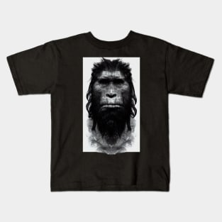 Neanderthal man portre Design Kids T-Shirt